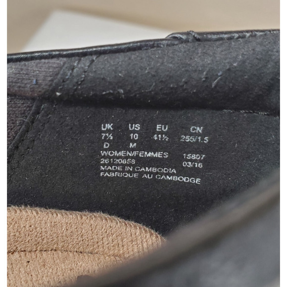 Clarks Mary Jane Shoes Women 10 Kennon Black Strap Work Office Wedge - Picture 12 of 13